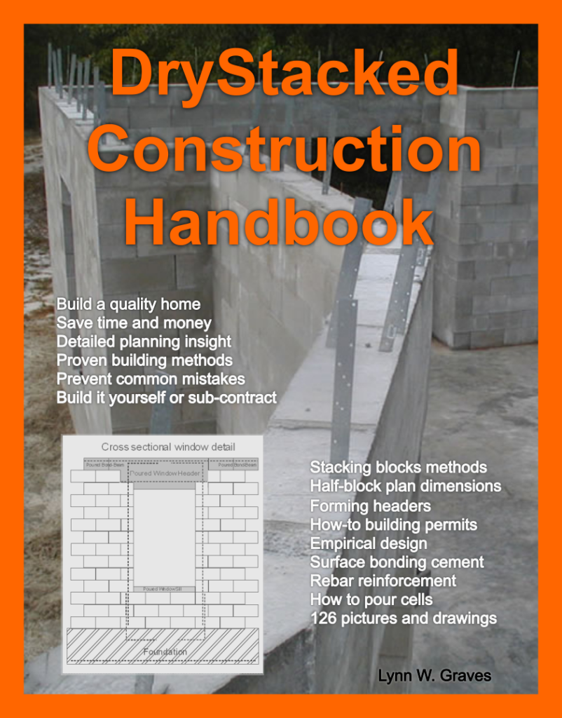 Picture of Dry Stacked Construction Handbook front cover.