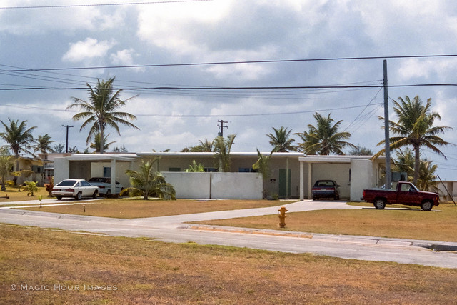 Picture Guam Navy housing duplex all concrete including the roof.