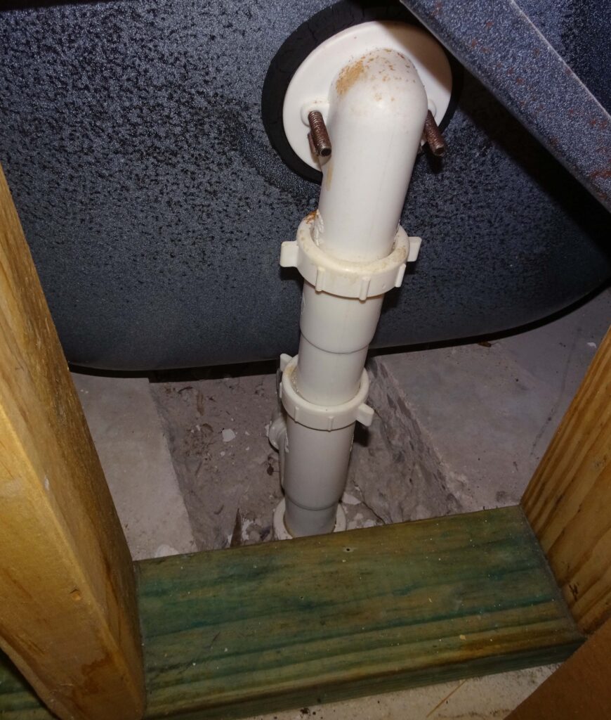 Dry stacked block plumbing picture.